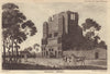 Malling Abbey or St Mary's Abbey, Kent 1792 old antique vintage print picture