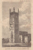 View of Saint Michael & All Angels Church, Edenham, Lincolnshire 1808 print