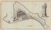 Plan of the Town of Old Port Royal, in the Island of Jamaica. GENTS MAG 1785 map