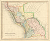 Peru and Bolivia in provinces by John Dower 1845 old antique map plan chart