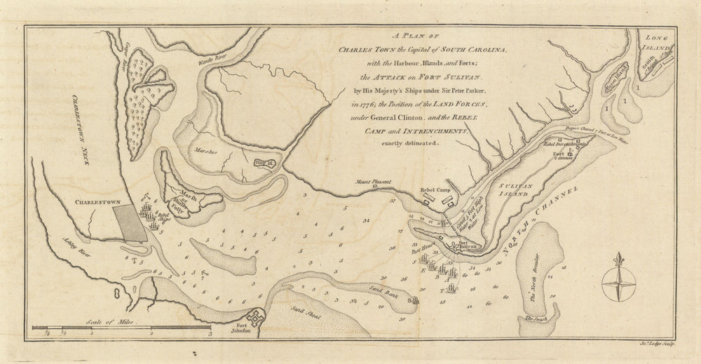 A Plan of Charles Town the Capital of South Carolina… Charleston. LODGE 1780 map