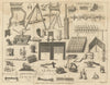 Military Utensils, by John Lodge 1780 old antique vintage print picture