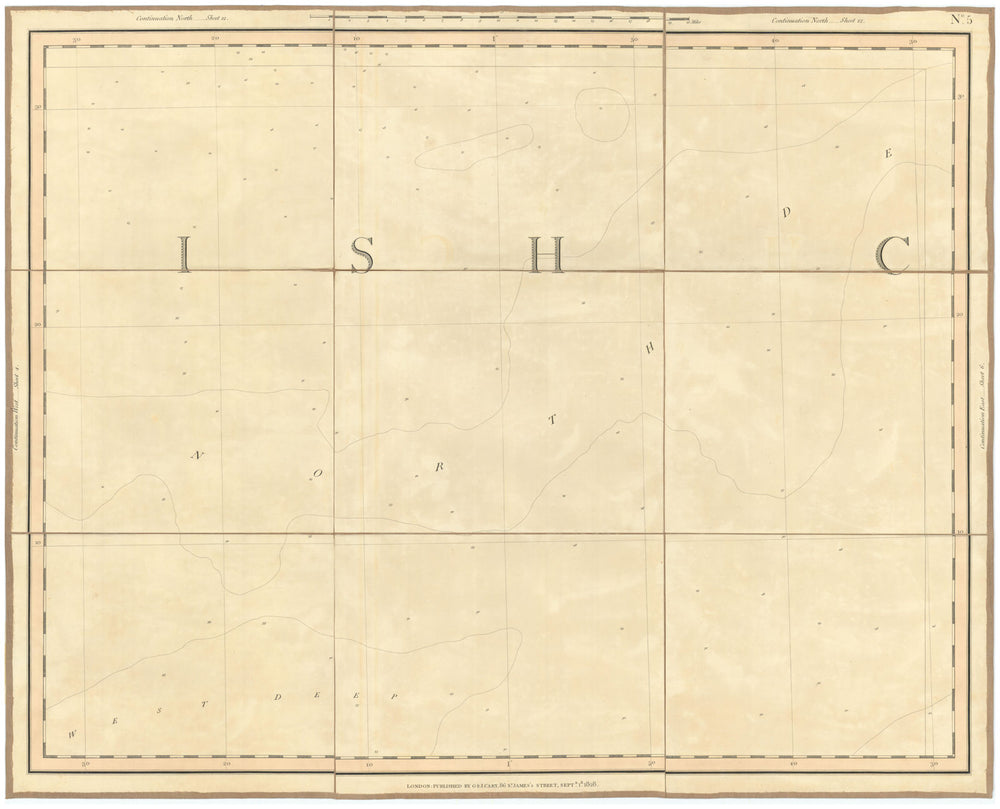 Part of the English Channel. North Deep. West Deep. CARY 1832 old antique map