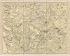 MID WALES & SHROPSHIRE HILLS Radnorshire Montgomery Herefordshire. CARY 1832 map