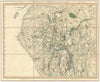 THE ENGLISH LAKE DISTRICT. Cumberland, Westmoreland & Lancashire. CARY 1832 map