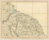 TEESIDE & NORTH YORK MOORS. SE County Durham, North Yorkshire. CARY 1832 map