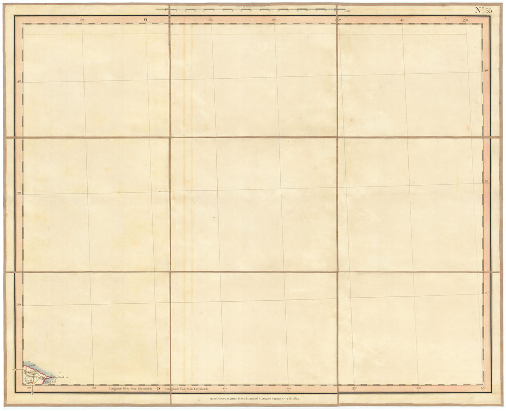 FILEY HEAD, Gristhorp, Muston & North Sea. CARY 1832 old antique map chart