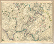 SCOTTISH BORDERS. Peebles-shire & Selkirkshire, East Lanarkshire. CARY 1832 map