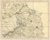 SCOTTISH BORDERS, CHEVIOT HILLS, NORTHUMBERLAND COAST Berwickshire CARY 1832 map