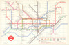 LONDON UNDERGROUND tube map plan. Victoria Line complete. PAUL GARBUTT #2 1972