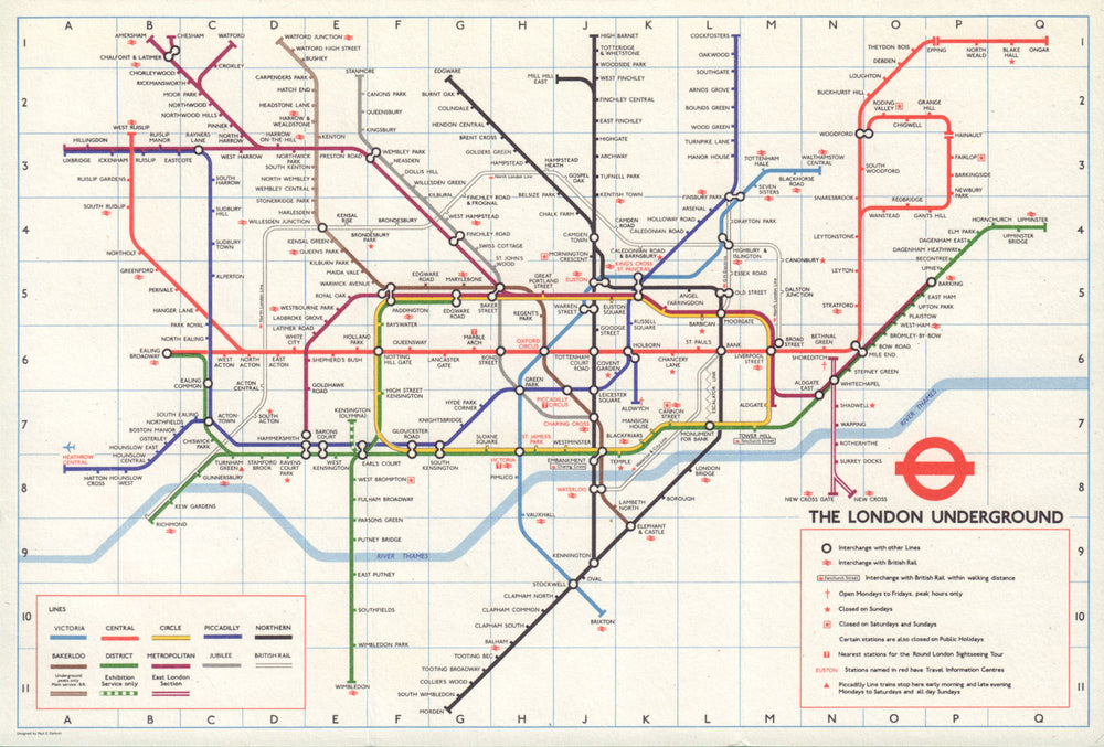 LONDON UNDERGROUND tube map. Jubilee line & Heathrow Central. GARBUTT #1 1979