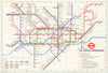 LONDON UNDERGROUND tube map. Jubilee line & Heathrow Central. GARBUTT #1 1979