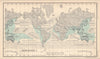 World Prevailing Winds. BARTHOLOMEW 1898 old antique vintage map plan chart