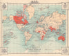 The British Empire Throughout The World. BARTHOLOMEW 1898 old antique map