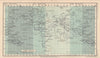 World Time Chart. BARTHOLOMEW 1898 old antique vintage map plan