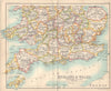 England & Wales Southern Section. Great Britain. BARTHOLOMEW 1898 old map