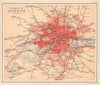 Greater London railways. BARTHOLOMEW 1898 old antique vintage map plan chart