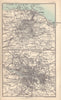 Environs of Edinburgh & Glasgow. Scottish Cities. BARTHOLOMEW 1898 old map