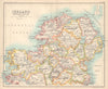 Ireland Northern Section. BARTHOLOMEW 1898 old antique vintage map plan chart