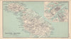 Maltese Islands. Valletta. Malta & Gozo. BARTHOLOMEW 1898 old antique map