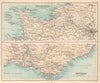 Normandy & the Riviera. Côte d'Azur. France. BARTHOLOMEW 1898 old antique map