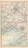 Environs of Rome & Naples. Italy. BARTHOLOMEW 1898 old antique map plan chart