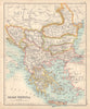 Balkan Peninsula. Eastern Roumelia Servia Turkey in Europe. Greece 1898 map