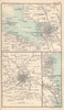 Environs of St Petersburg, Moscow & Odessa. Russia. BARTHOLOMEW 1898 old map