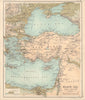 Black Sea and the Levant. Middle East Turkey Asia Minor. BARTHOLOMEW 1898 map