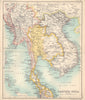 Farther India. Siam in spheres of influence. Anam. Burma. Indochina 1898 map
