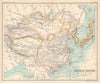 Chinese Empire and Japan. Tibet Chinese Turkistan Mongolia Korea. China 1898 map