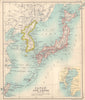 Japan and Korea including Formosa/Taiwan. East Asia. BARTHOLOMEW 1898 old map