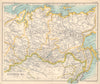 Siberia, &c. Russia. BARTHOLOMEW 1898 old antique vintage map plan chart