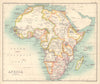 Africa. Congo State. British/German East Africa. Cape Colony 1898 old map