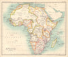 Africa. Congo State. British/German East Africa. Cape Colony 1898 old map