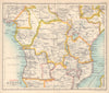 Colonial Equatorial Africa. Congo State. Kenya Tanzania. Central Africa 1898 map