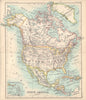 North America. Dominion of Canada. United States. BARTHOLOMEW 1898 old map