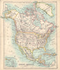 North America. Dominion of Canada. United States. BARTHOLOMEW 1898 old map