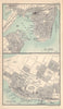 Halifax & St. John town/city plans. Canada. BARTHOLOMEW 1898 old antique map