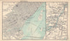 Montreal town/city plan & environs. Quebec. BARTHOLOMEW 1898 old antique map