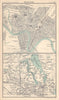 Winnipeg town/city plan. Manitoba postage stamp province. Canada 1898 old map
