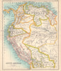 NW South America. Amazonia Ecuador Colombia Venezuela Peru 1898 old map