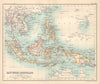 East Indian archipelago. Philippines Indonesia. Dutch East Indies 1898 old map