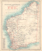 Western Australia state map showing goldfields. BARTHOLOMEW 1898