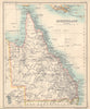 Queensland state map. BARTHOLOMEW 1898 old antique vintage plan chart