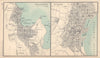 Town/city plans of Wellington & Dunedin. New Zealand. BARTHOLOMEW 1898 old map
