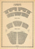 Cambridge Theatre, Covent Garden, London. Vintage seating plan 1960 old print