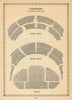 Coliseum Theatre, St Martin's Lane, London. Vintage seating plan 1960 print