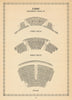 Lyric Theatre, Shaftesbury Avenue, London. Vintage seating plan 1960 old print