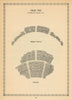 Old Vic Theatre, Waterloo Road, London. Vintage seating plan 1960 print